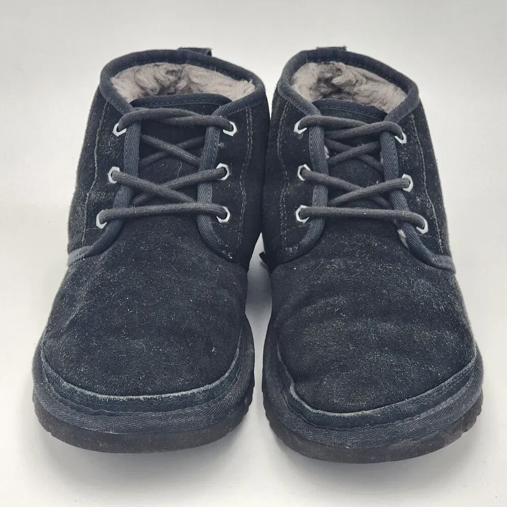 Ugg Neumel Suede Lace Up Chukka Boots Black Men's Size 8